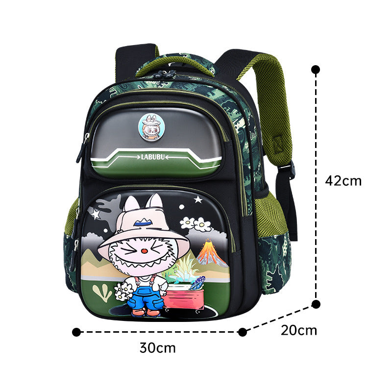 Labubu children's schoolbag new girls primary school students 2345th grade cartoon animation burden reduction ridge backpack