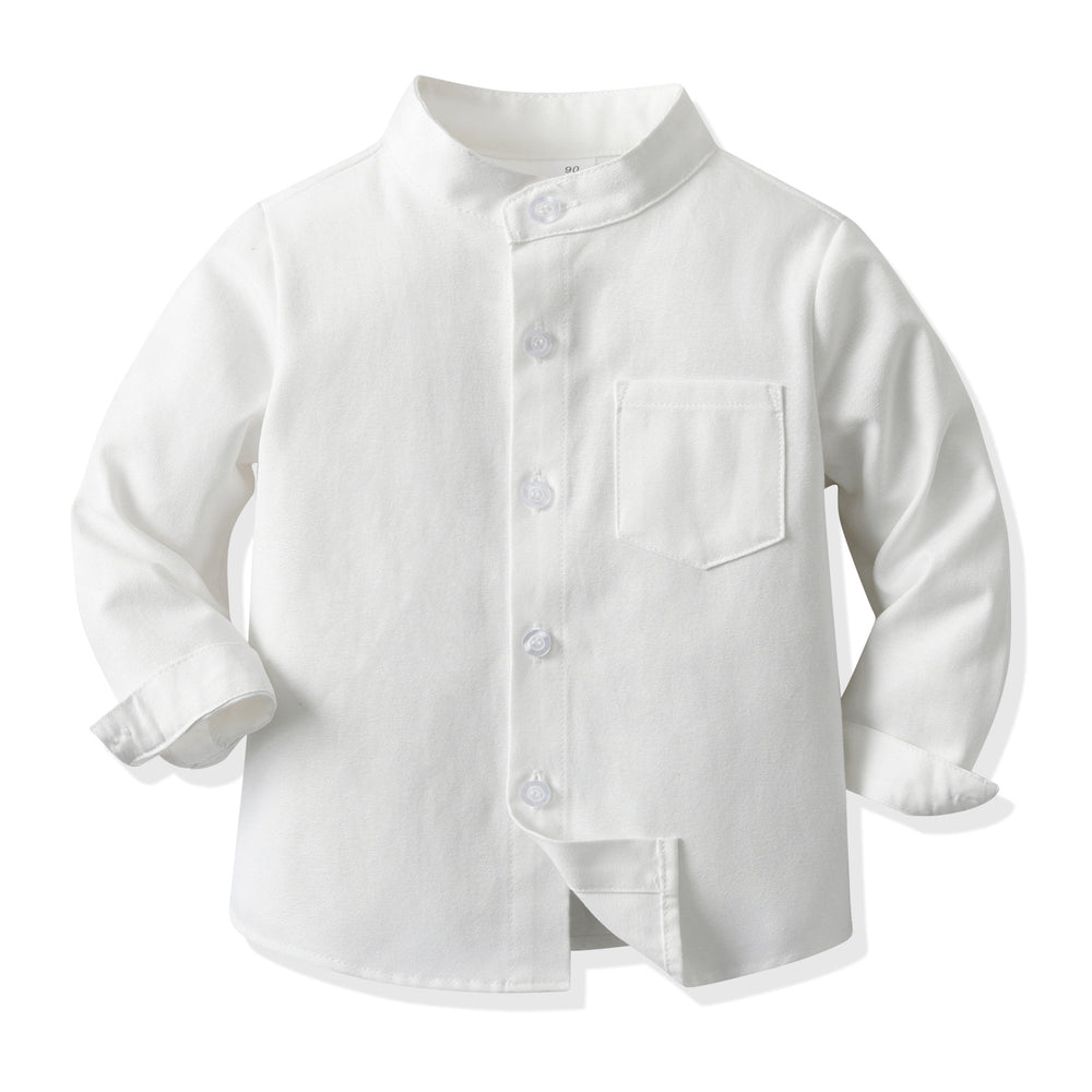 children's clothing spring & fallnew arrival boys double flap pocket pantslong sleevescardiganplaid lapel kids shirtshirt