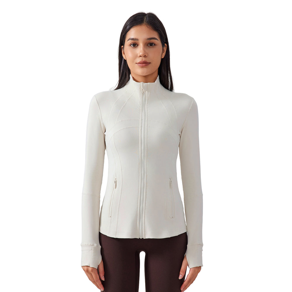 Fall and winternew arrival yoga sports outwear women's elastic running fitness yoga wear long sleevestopsjacketz18031