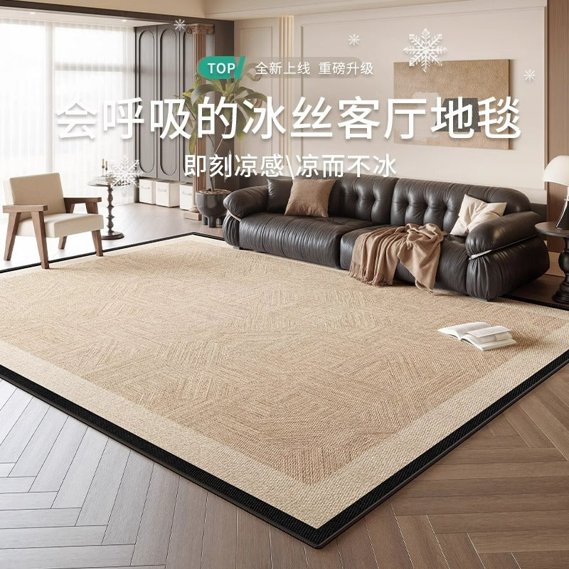 Mat carpet living room cream log style summer new arrival ice silk carpet bedroom simple waterproof mat floor mat