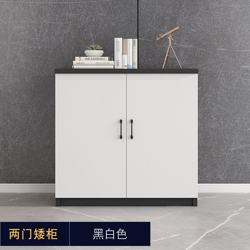Office minimalist modern file cabinet wooden document financial records small cabinet low cabinet panel drawer style