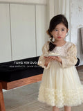 Girls' dress  spring new collection: exquisite and stylish spring outfit for baby girls and children, birthday dress, princess dress, trendy style