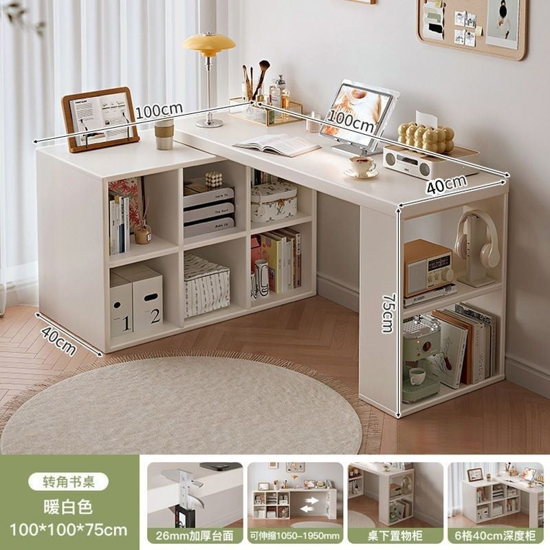 Corner desk home study table bedroom girls dressing table bookcase all-in-one free combination corner computer desk