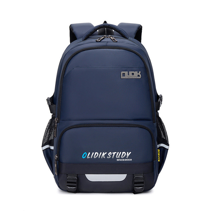 School bag for boys, primary school students, grades 3 to 5 and 6, junior high school students, large-capacity children's backpack, spine protection and burden reduction backpack