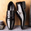Men's leather shoes - plus size, cross-border, patent leather, business casual, formal, korean style, british style, pointed toe