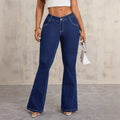 X-spot-65775# cross-border women's fashion european and american foreign trade fashion versatile slim elastic denim pants