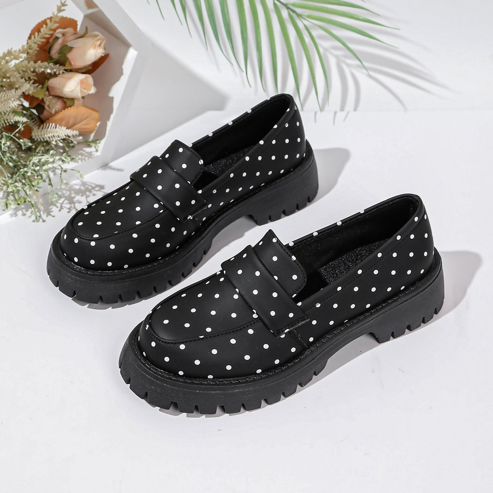 labeling & fulfillment: women's casual flats - spring  new arrivals - bowknot & polka dot design