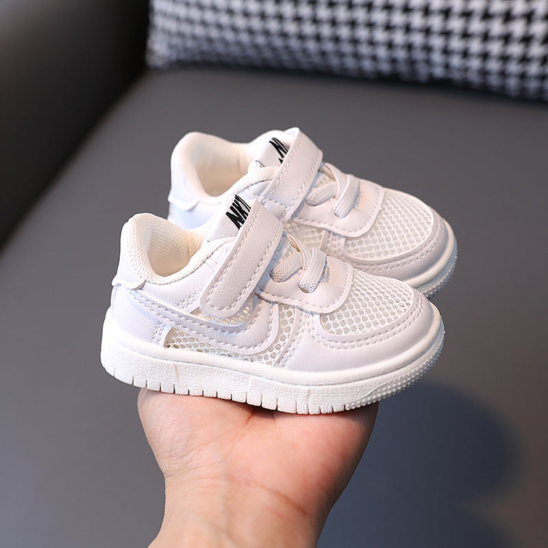 Kids' sneakers & athletic shoes - boys & girls, baby & toddler shoes, infant footwear -  spring/summer hollow-out mesh sneakers, white sneakers