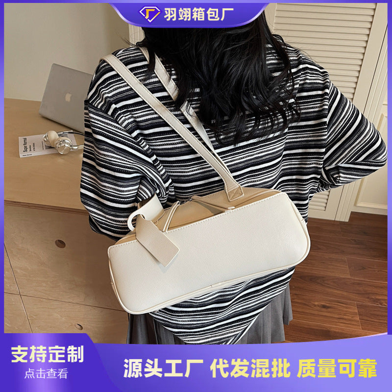 Cross-border 2025 new bowling bag large-capacity pillow bag spring and summer Boston bag trendy versatile underarm shoulder bag