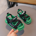 summer kids' sandals - closed-toe fashion beach shoes for girls, soft sole athletic sandals, candy-colored trendy shoes, ages 1-6