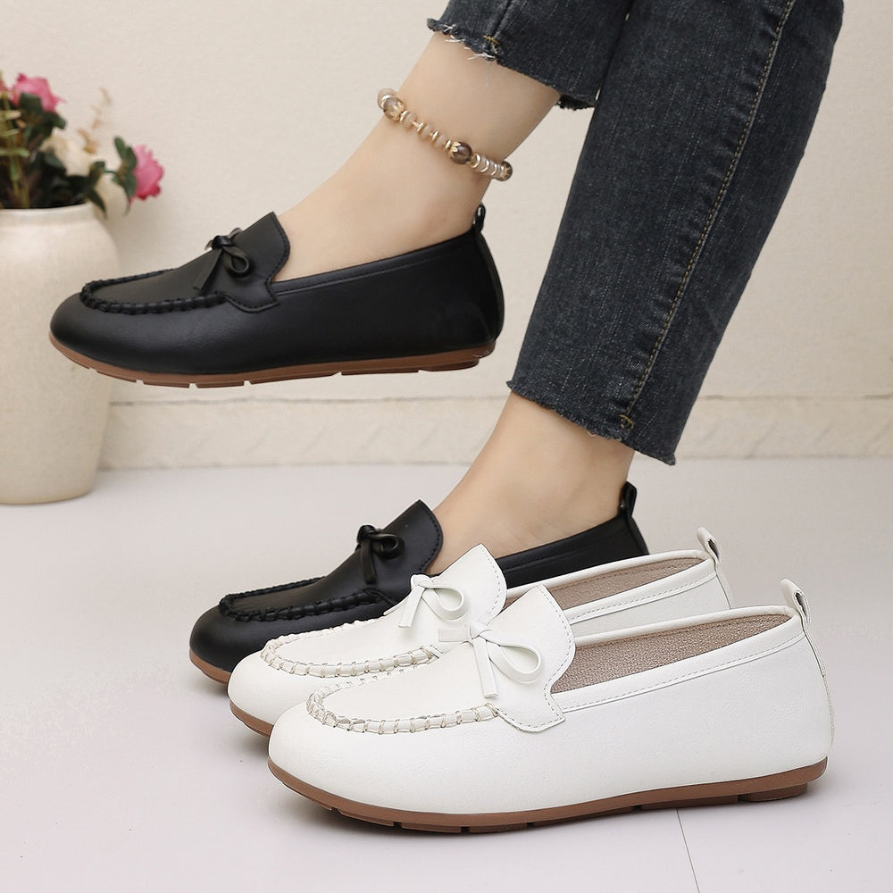 Exportplus size loafers independent station hot style  spring autumnew arrivalbows slip-on flats beanie shoes