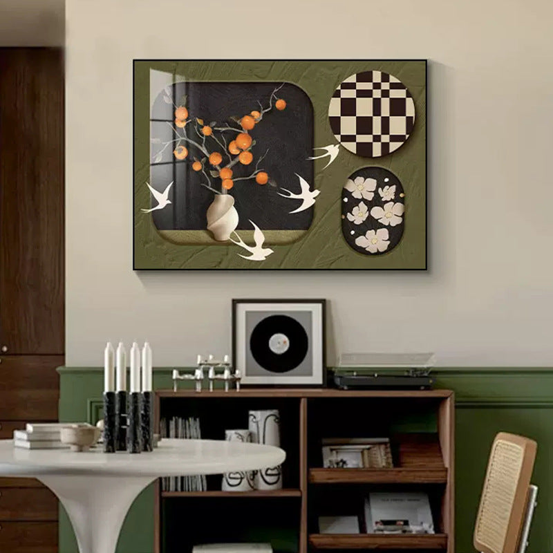 Medieval style meter box decorative painting household occlusion distribution box power box switch box signal box no punching pictures