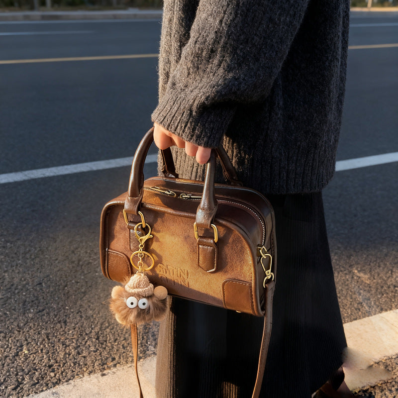 retro small square bag women's 2025 new high-end texture versatile commuter shoulder bag fashionable handbag crossbody bag