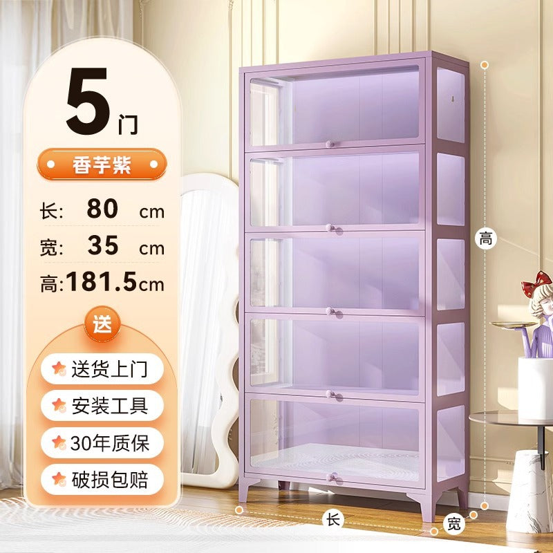 Figure display cabinet glass display cabinet model display rack steel storage cabinet for home dustproof collection storage cabinet