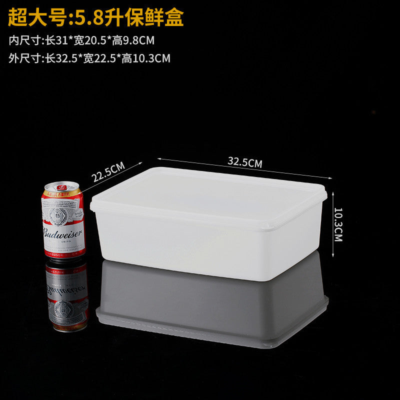 Rectangle transparent crisper food grade sealed box with lid refrigerator storage box kitchen plastic box lunch box wholesale