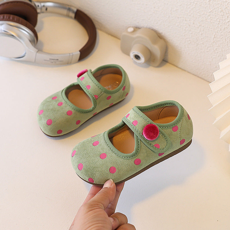 Ready-to-ship adorable cartoon birkenstock-style shoes for little girls, korean fashion princess shoes, soft-soled moccasins, cloth shoes, baby flats