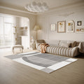 Minimalist geometric living room rug - in stock - printed bedroom area rug - stain-resistant floor mat - modern style sofa coffee table blanket