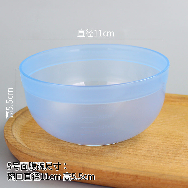 Beauty bowl spa mask mixing tool plastic mask bowl wholesale set - flat rim bowl