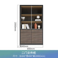 Wooden office file cabinet, executive bookcase, background cabinet, document storage cabinet, minimalist modern glass door cabinet