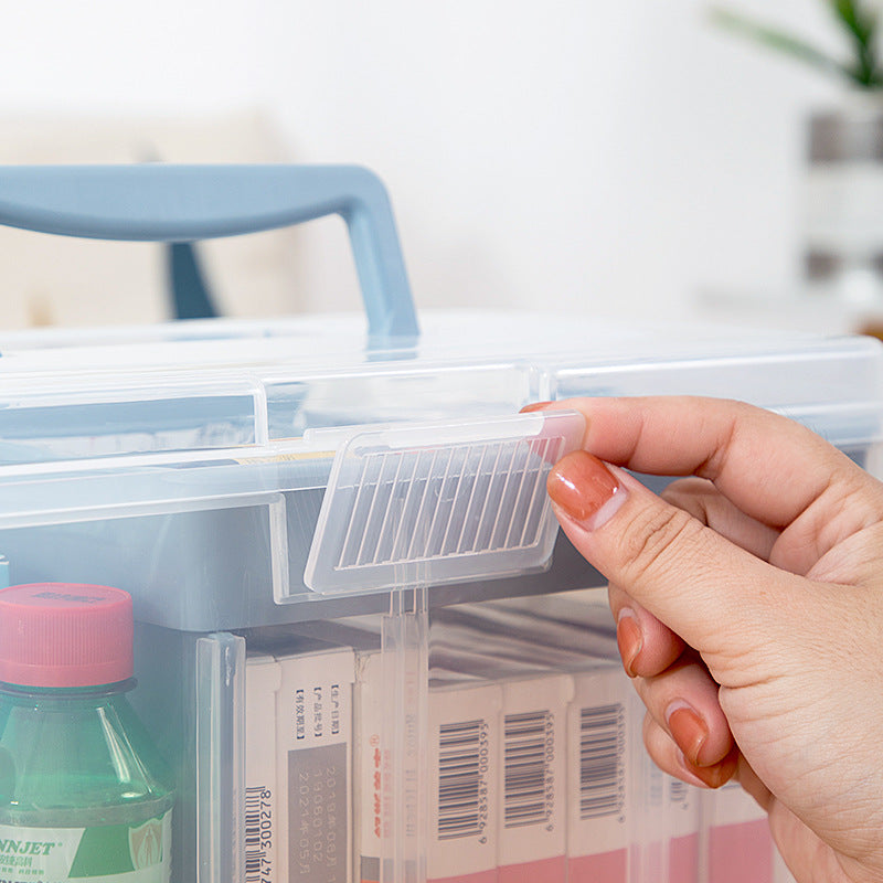 Home medical medicine box storage Home large-capacity medical emergency medicine box storage box Mask medicine storage box