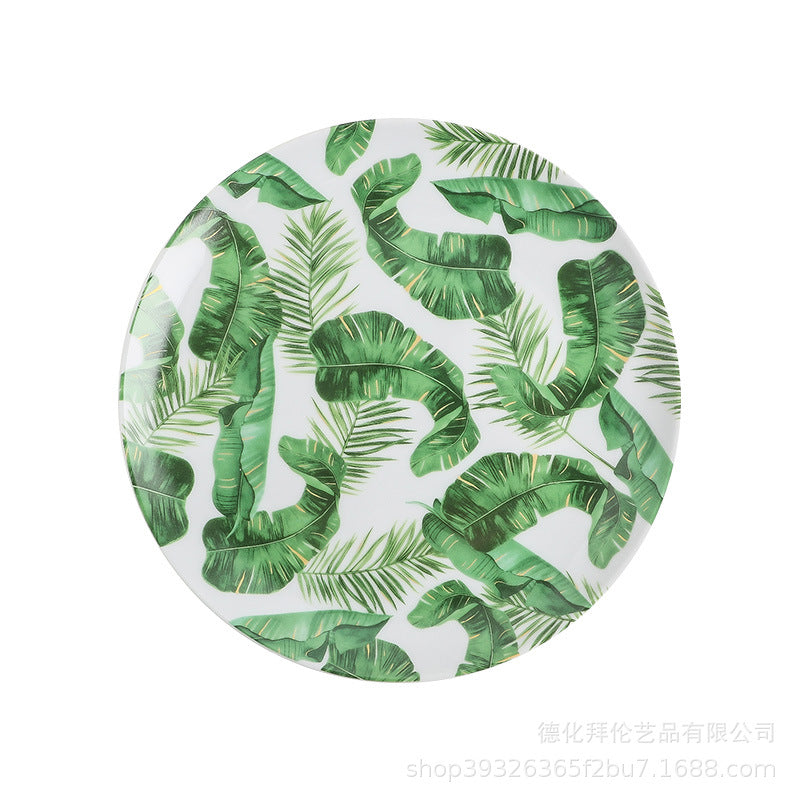 European-style light luxury banquet plating plates, restaurant artistic western dinner plates, pasta flat plates, ceramic american dinner plates, home-use steak plates