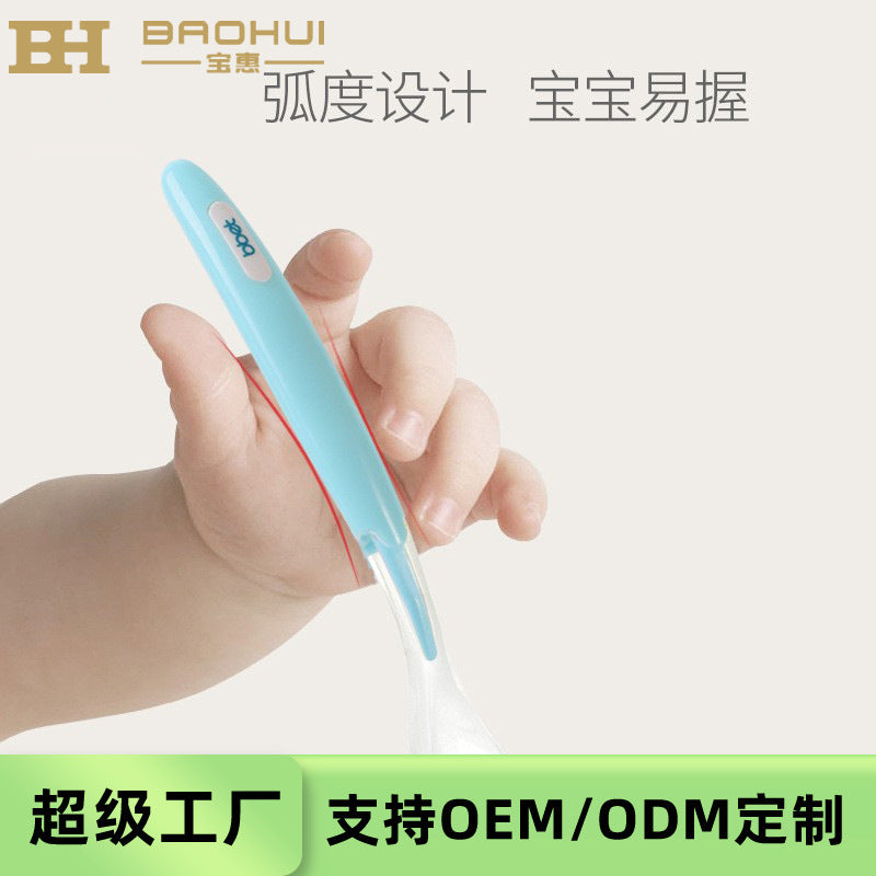Custom baby spoon - soft silicone feeding spoon for newborns, toddlers, and infants - ideal for weaning, feeding, and serving baby food and drinks