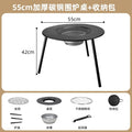 Outdoor bbq grill & tea brewing set - portable, detachable, smokeless patio bbq table - electric & charcoal dual-use grill