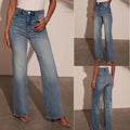 Exportfashionjeans women's new hot-selling cross-border elegantwork clothingloose pants washed stretch fashionjeans