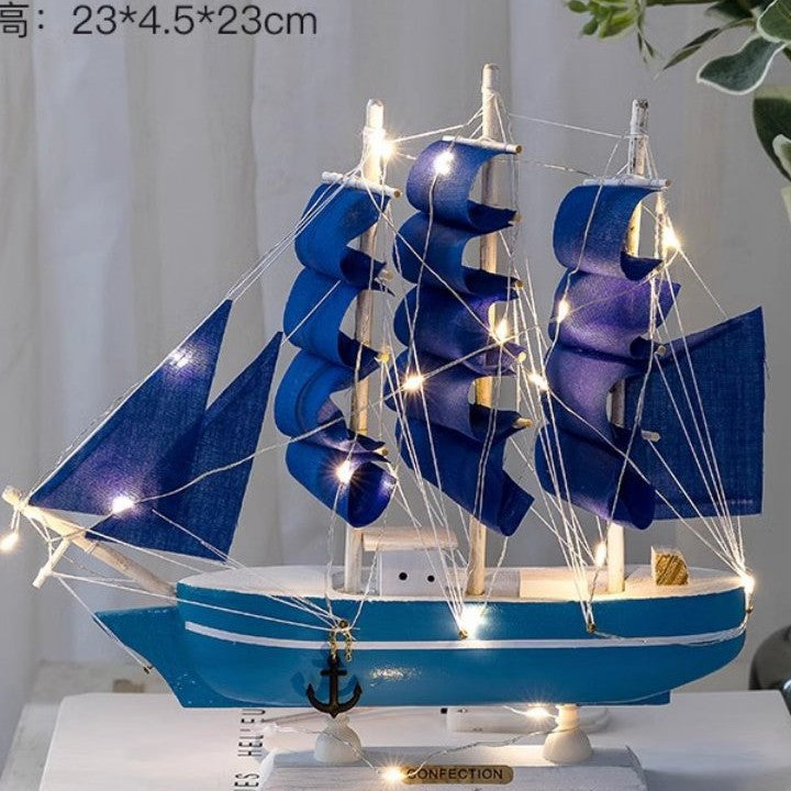 Smooth sailing sailboat model ornaments home decoration living room tv wine cabinet crafts graduate birthday gift