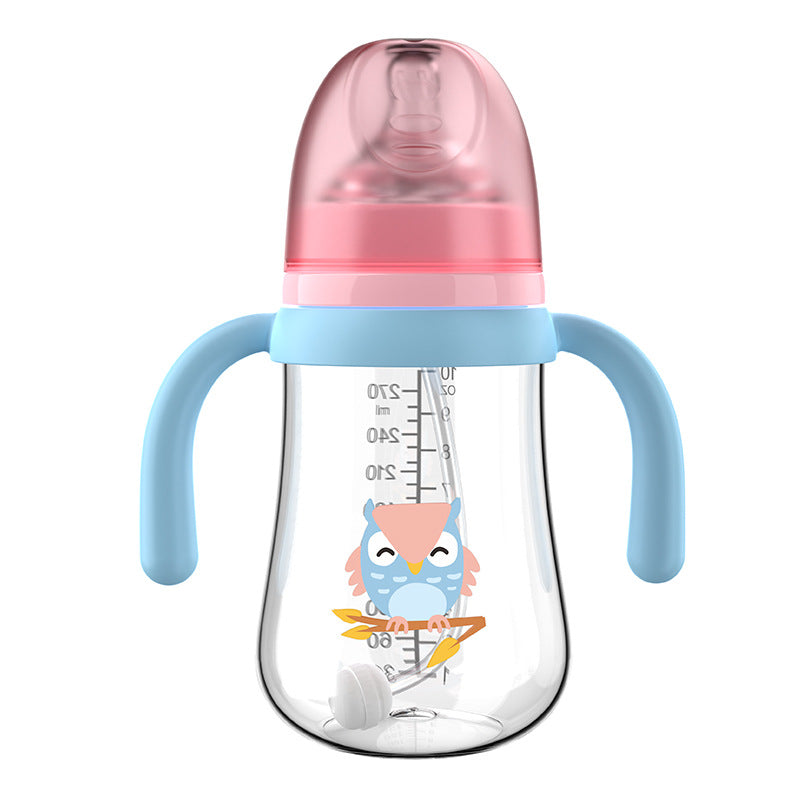 English boxed baby bottle anti-choking and anti-flatulence pp bottle wide diameter baby straw bottle mother and baby products