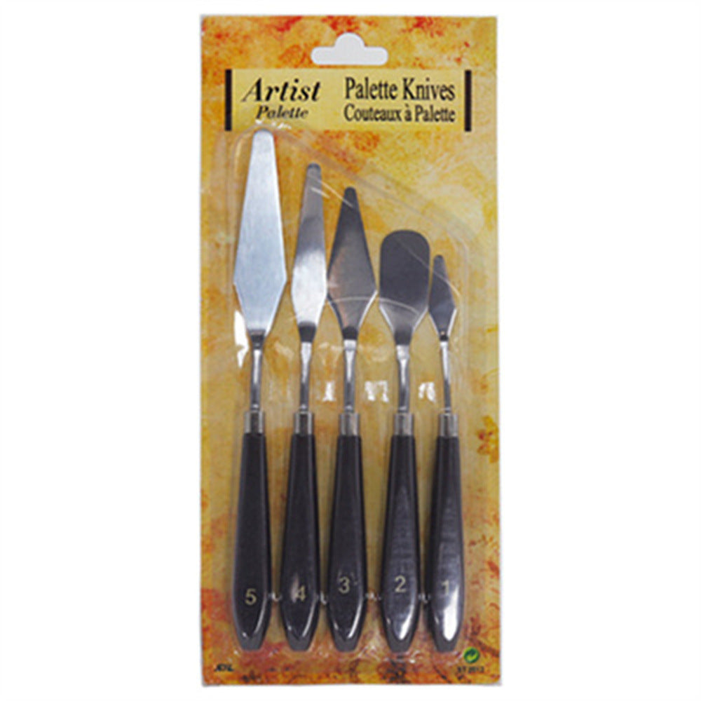 5-piece chocolate scraper, small spatula, cake decorating, smoothing, spatula, color mixing, baking tool set