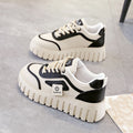 2025 spring/autumn new casual shoes platform wedge heel height increasing women's shoes korean style fashion color block versatile student shoes wholesale
