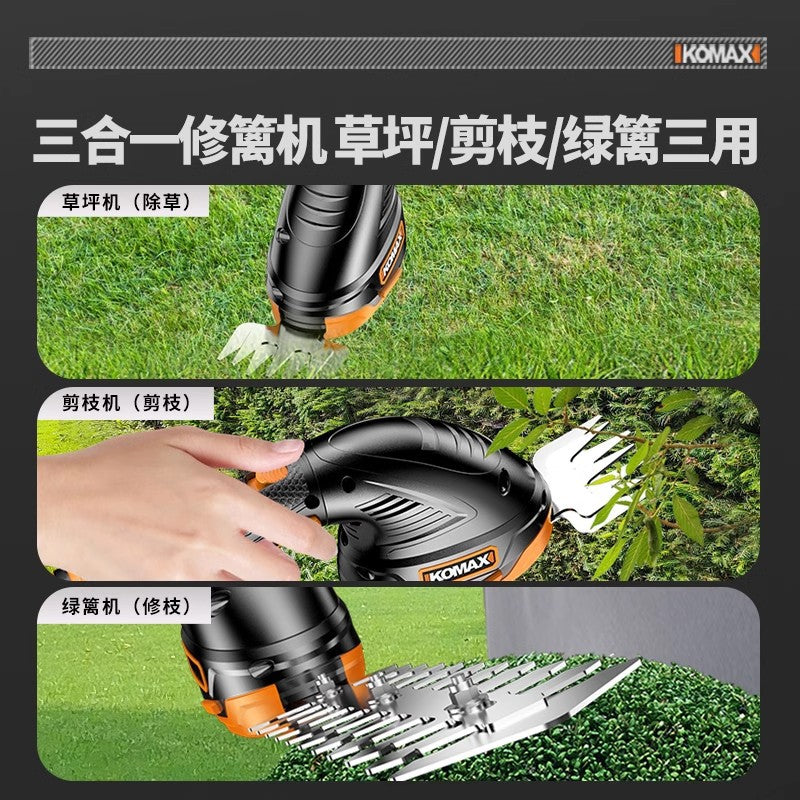 Household multifunctional lawn mower, small rechargeable weeding and grass trimmer, lithium electric pruning shears, garden hedge trimmer