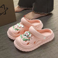 Crocs women's summeroutwear2023new arrivalthick solepopular beach stepping on shit toe-cap half-cool slippers summer