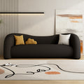 Accessible luxury curved sense of design lazy sofa beauty salon reception rest area bedroom living room fabric leather sofa