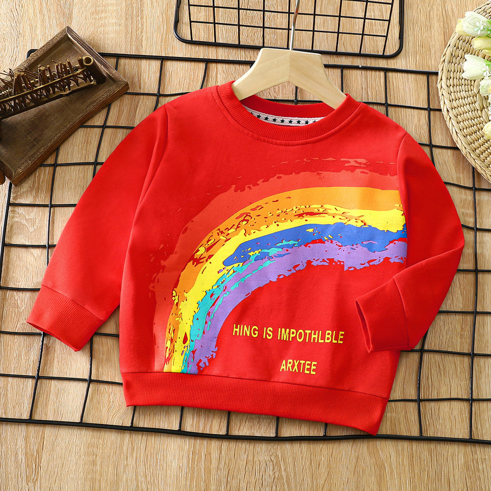 Children's hoodie  autumn collection, 100% cotton, long sleeve t-shirt for boys and girls, infant and toddler pullover top