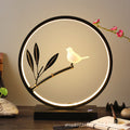 Minimalist modern circle table lamp - bedroom bedside lamp with remote control, creative personalized gift ornament, usb phone charger