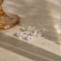Amazon foreign trade new year wedding zircon teardrop earrings pearl pendant bridal stud earrings elegant gift for women