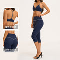 new yoga outfit: high-waisted peach lift, color block, push-up, and beautiful back design - activewear set 9615
