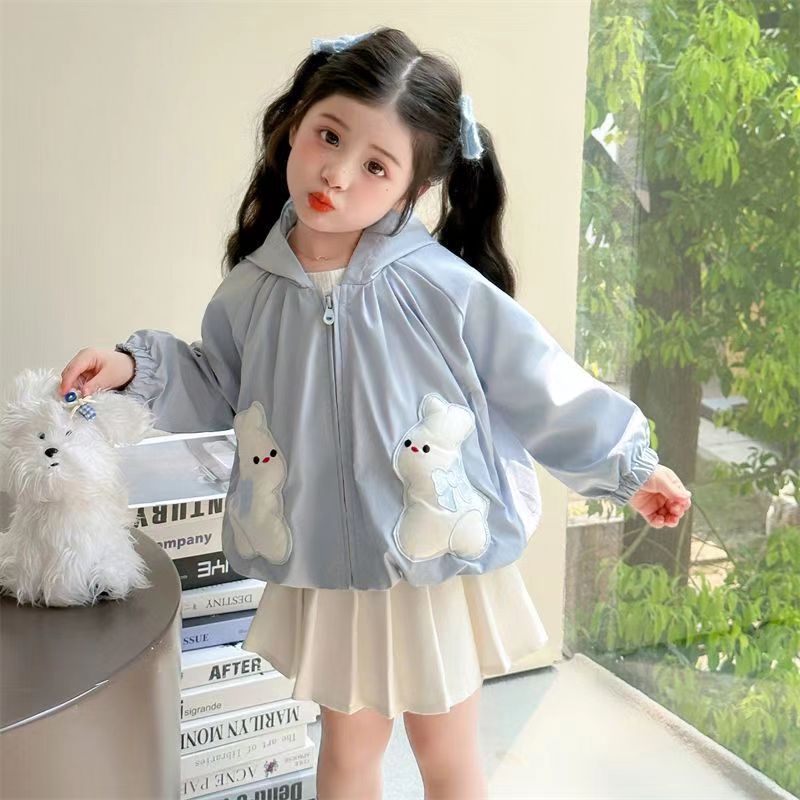Girls' outerwear: spring/autumn  new collection - stylish hooded tops for little girls, korean style autumn windbreaker