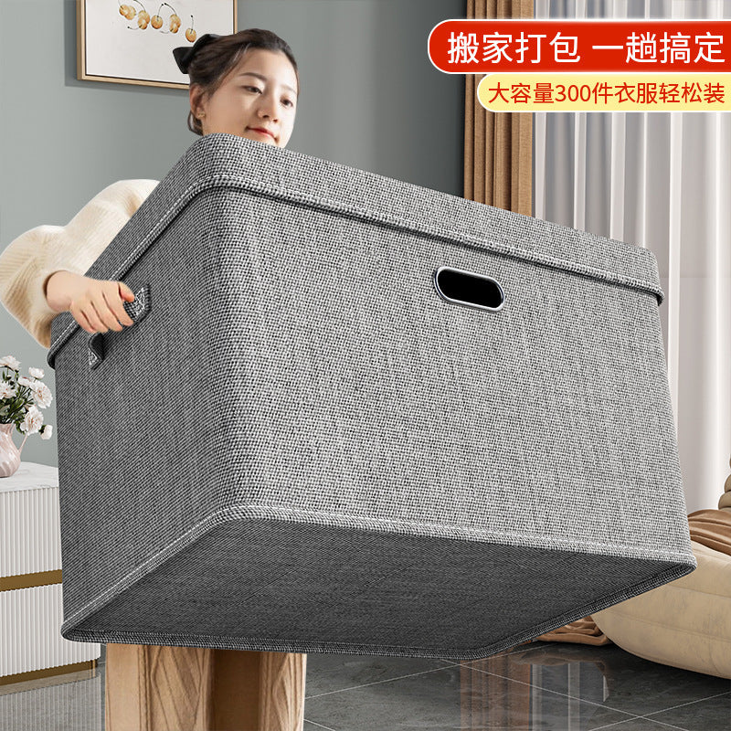 Fabric clothes storage box with lid Home wardrobe Home clothing storage box Cross-border foldable toy storage box