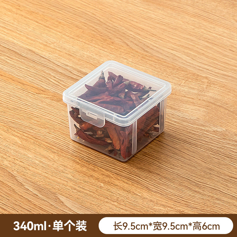 Separate spice storage box Household cabinet storage Divided seasoning box Plastic kitchen seasoning storage box with lid