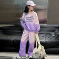 Girls' fall outfit : stylish new autumn collection for kids - trendy activewear tracksuit set for older girls, perfect for spring and autumn