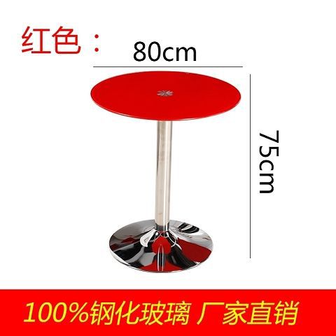 Tempered glass round table minimalist coffee table balcony lounge negotiation table small apartment coffee table discussion table and chairs free shipping