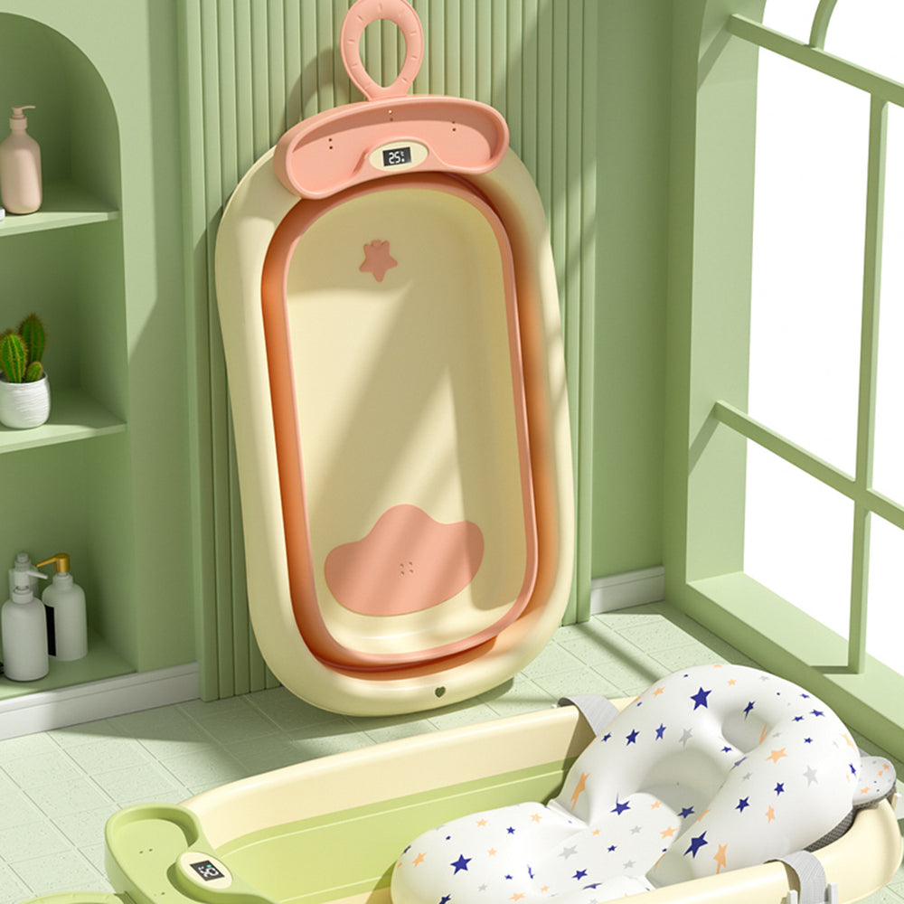 Baby temperature-sensitive bathtub, foldable baby bathtub, newborn infant bath bucket, toddler sit-up bathtub