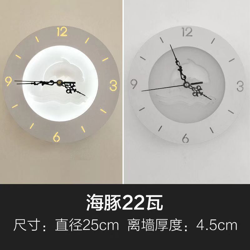 Scandinaviancasualfashion creative led wall clock wall lamp living room study bedroom lamp living room lamp decorative lighting fixtures