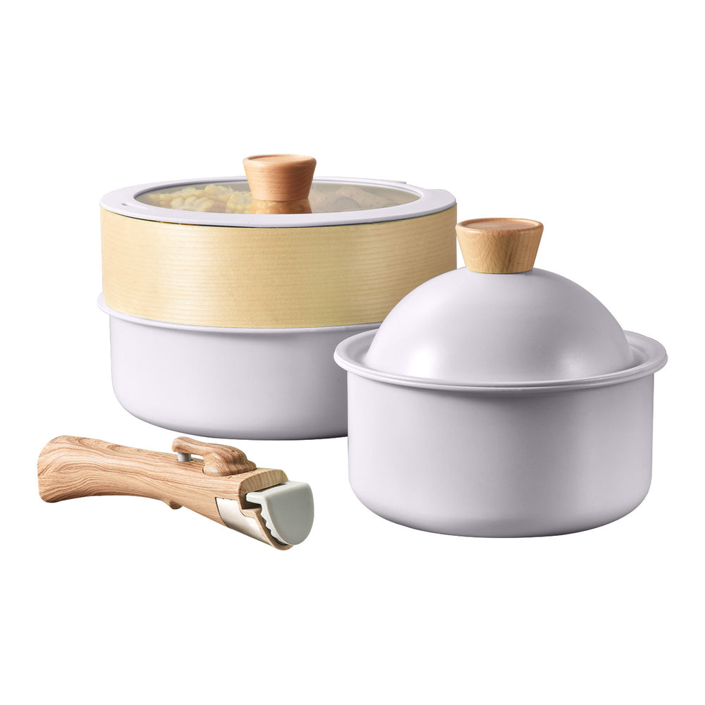 Oem personalizedfor homesuit pot casual fresh thickened double bottom soup pot milk pot frying pan combination gift pot
