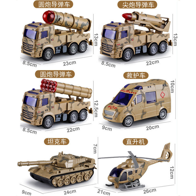 Large Children's Inertia Boy Toy Car Construction Vehicle Excavator Crane Dump Truck Mixer Truck Gift Box Set