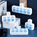 Office-style multifunctional wireless socket converter with usb, independent switches, multi-outlet power strip with night light