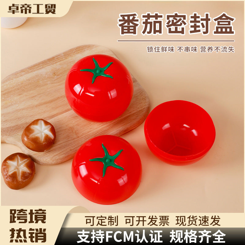 hot-selling creative tomato storage box - plastic tomato fruit & vegetable airtight container - kitchen utensil